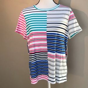 Westbound NWT Stripe Block Print Shirt Size PL